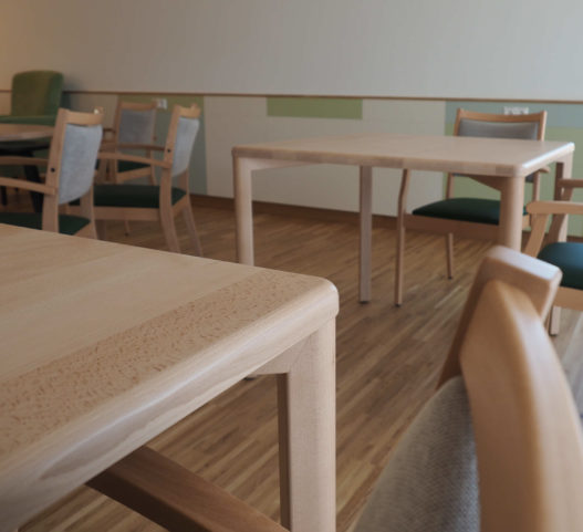 rollstuhlunterfahrbarer Objekttisch Stumm